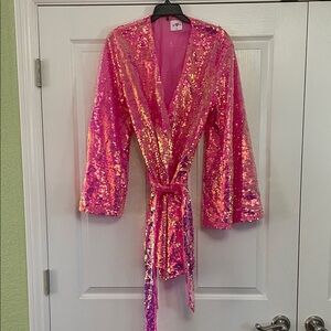 Buddy Love Vibrant Pink Sequin Wrap M